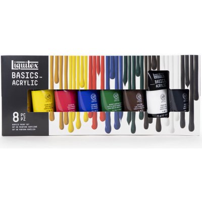Akrylové barvy Liquitex 75 ml - sada 8 ks – Hledejceny.cz