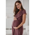 Těhotenské kojící šaty Loop Dress Rose Brown SS – Zboží Dáma
