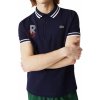 Pánské Tričko Lacoste Men's SPORT Roland Garros Edition Piqué Polo Shirt navy blue/white red