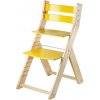 Jídelní židlička Wood Partner Sandy přírodní / lak / žlutá