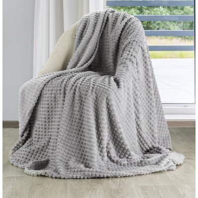 Dumdekorace Hřejivá hrubá deka z mikrovlákna v šedé barvě se vzorem 150x200  od 565 Kč - Heureka.cz