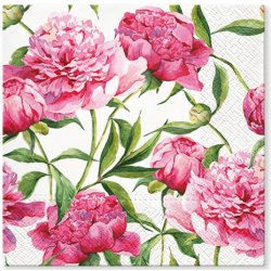 TaT ubrousky Pink Peonies 33x33cm