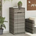 zahrada-XL úložná skříň polyratan 55 x 55 x 111 cm šedá – Hledejceny.cz