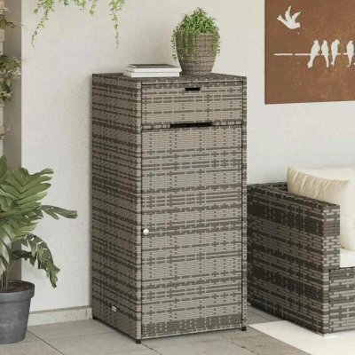 zahrada-XL úložná skříň polyratan 55 x 55 x 111 cm šedá – Hledejceny.cz