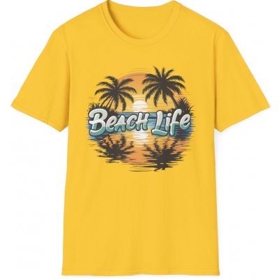 Plážové tričko s potiskem Beach Life unisex Softstyle Daisy – Hledejceny.cz