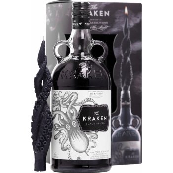 The Kraken Black Spiced 40% 0,7 l (dárkové balení svíčka)