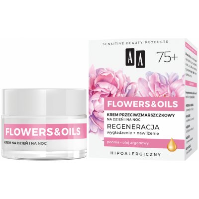 AA Flowers & Oils pleťový krém proti vráskám 75+ na den a noc 50 ml