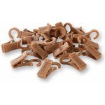 Wooline Plastové žabky na záclony dub, s háčkem – Zboží Mobilmania