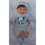 Marina & Pau Reborn miminko Luka ve svetru s myškou Newborn 45 cm – Zboží Mobilmania