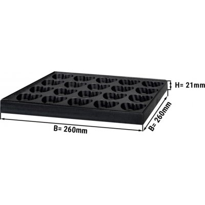 G.Gastro Pečící plotna pro vaflovač - tvar: bublinové srdce - D9782731 – Zboží Dáma