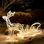 Tween Light LED světelná dekorace Sob se sáněmi 12 W 63 × 126 cm 86101-00BH – Zboží Mobilmania