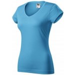 Malfini Fit V-neck 162 tyrkysová – Zboží Mobilmania