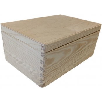 Gaboni Dřevěná bedýnka s víkem 30 x 20 x 13,5 cm