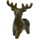 Vánoční porcelánový sob stojící 14,5 cm – zelený, H&L – Hledejceny.cz