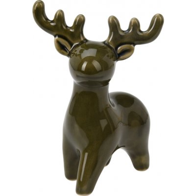 Vánoční porcelánový sob stojící 14,5 cm – zelený, H&L – Hledejceny.cz