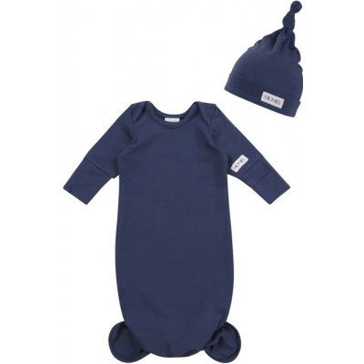 Moniel body čepička souprava do porodnice pro novorozence Navy Blue modrá – Sleviste.cz