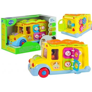 Huile Toys multifunkční interaktivní školní autobus se zvířátky a zvuky