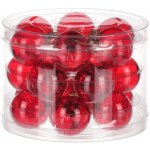Autronic Ozdoby skleněné barva červená-průhledné pr.4 cm cena za 1 balení 18 ks VAK130-4 – Sleviste.cz