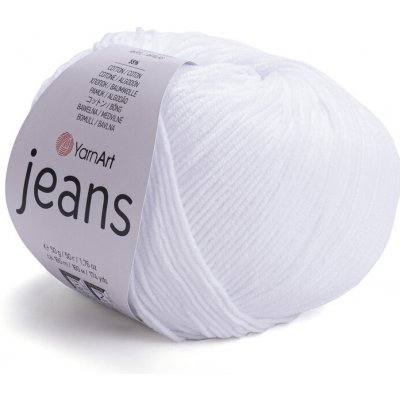 Yarn Art příze YarnArt Jeans 62 bílá – Sleviste.cz