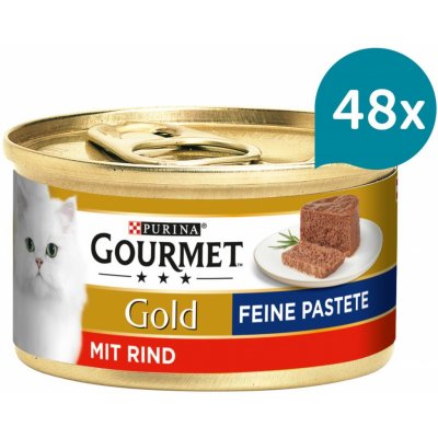 Gourmet Gold jemná s hovězím masem 48 x 85 g