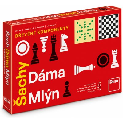 Šachy, dáma, mlýn - Dino – Zboží Dáma