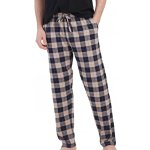 Pánské pyžamové kalhoty béžové a modře kárované 1P1974 béžová – Zboží Dáma
