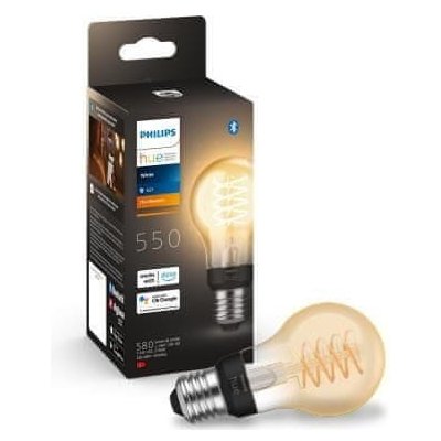 Philips HUE white LED Filament žárovka E27 A60 7W 580lm 2100K IP20, stmívatelné – Zboží Mobilmania