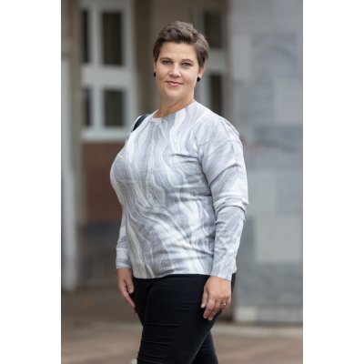 Dámský svetr PAINT Šedá – Zboží Mobilmania