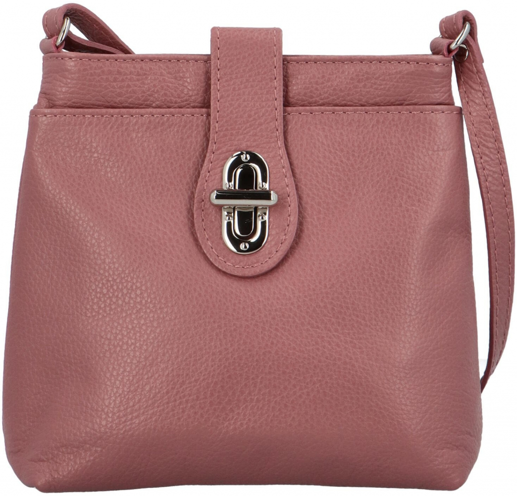 Dámská kožená crossbody kabelka Lara sweet růžová