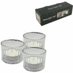 Textilomanie Set 3 skleněných svícnů LUCID, 6 cm – Hledejceny.cz