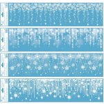 Okenní fólie bez lepidla pruh Padající záře s glitry 64 x 15 cm – Hledejceny.cz