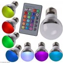 RGB LED žárovka 3W kulatá E27