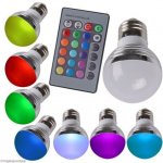 RGB LED žárovka 3W kulatá E27 – Hledejceny.cz