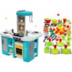 Smoby Set kuchyňka elektronická Tefal Studio 360° XL Bubble a 100dílná souprava ovoce, zeleniny a potraviny s nádobím – Sleviste.cz