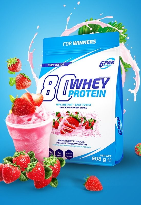 6PAK Nutrition 80 Whey Protein 908 g