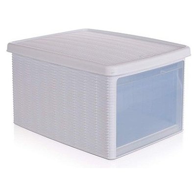 Box multifunkční RATTAN 15 l, bílý VETRO-PLUS (5530001)