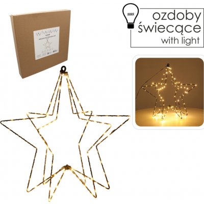 Pro-Tech shop Světelná LED hvězda 40cm 120 LED teplá bílá na baterie 69552 – Hledejceny.cz