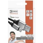 Emos SM7025BL USB 2.0 A/M - C/M, 1m, černý – Zboží Živě