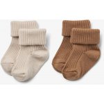 Vilde 2 páry dětské merino ponožky navy wheat – Sleviste.cz