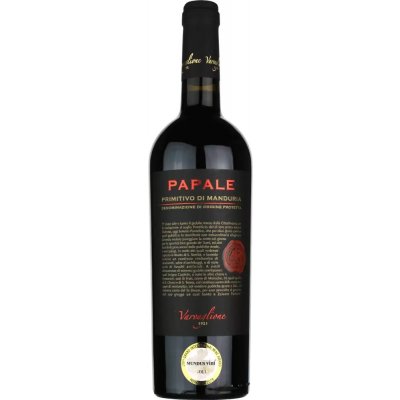 Varvaglione Primitivo di Manduria Papale DOP 14% 0,75 l (holá láhev) – Zboží Mobilmania