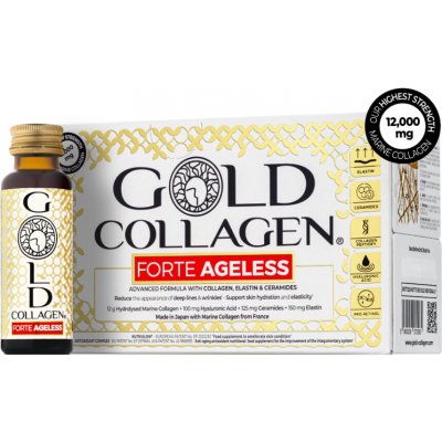 Gold Collagen Forte Ageless potravinový doplněk 10 x 50 ml – Hledejceny.cz