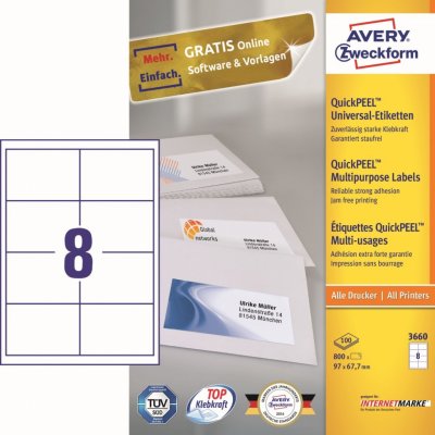Avery Zweckform 100 listů A4 3660 – Zboží Dáma
