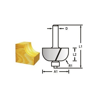 MAKITA D-48636 Žlábkovací fréza s ložiskem stopka 8 mm,31,8x14x56 mm