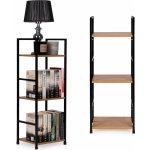 MODERNHOME - Moderní dřevěná knihovna, kovový rám LOFT, 3 police – Sleviste.cz