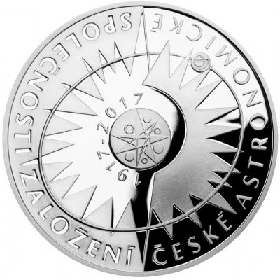 Česká mincovna 100. výročí založení České astronomické společnosti 200 Kč 2017 stříbrná mince Proof 13 g – Zboží Dáma
