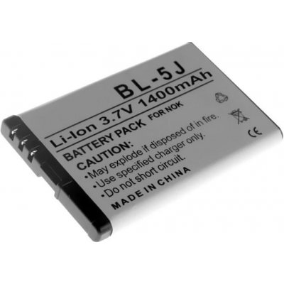 TRX Baterie BL-5J - Li-Ion 3,7V 1400mAh pro Nokia 5228, 5230 XM, 5800 XM, X6 a další