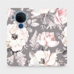 Mobiwear - Nokia 5.4 - MX06S Květy na šedém pozadí – Sleviste.cz