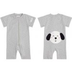 Moniel Dětský overal s krátkým rukávem Pes Dots Šedá – Zboží Mobilmania