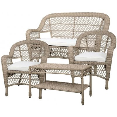 Chic Antique Zahradní nábytek s výpletem pohovka židle stůl La Riche 127x71x86 cm – Hledejceny.cz