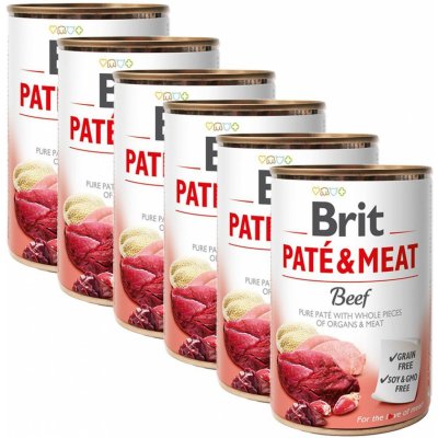 Brit Paté & Meat Dog Beef 6 x 400 g